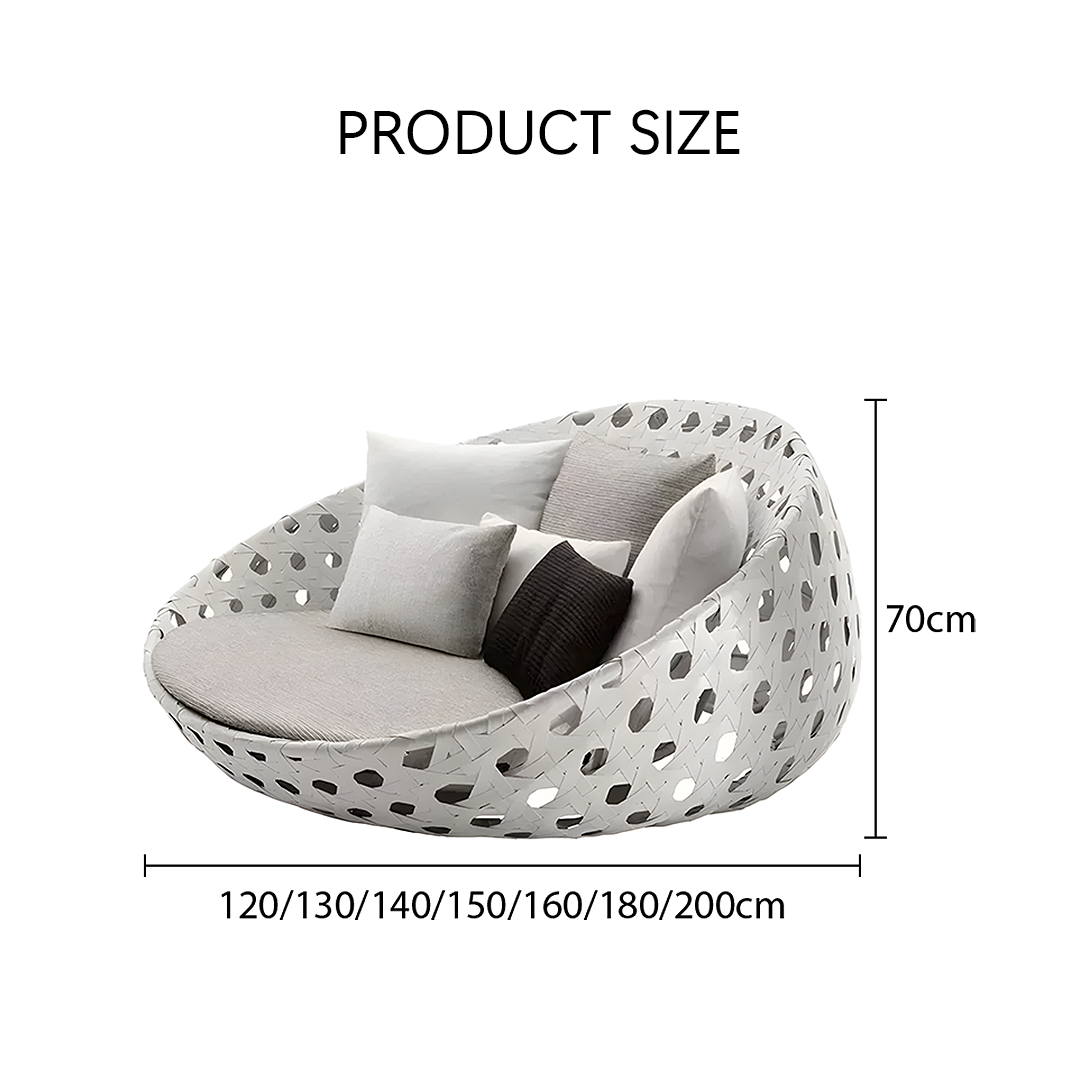 Elysia Rattan Round Outdoor Daybed-Weilai Concept-Weilai Concept