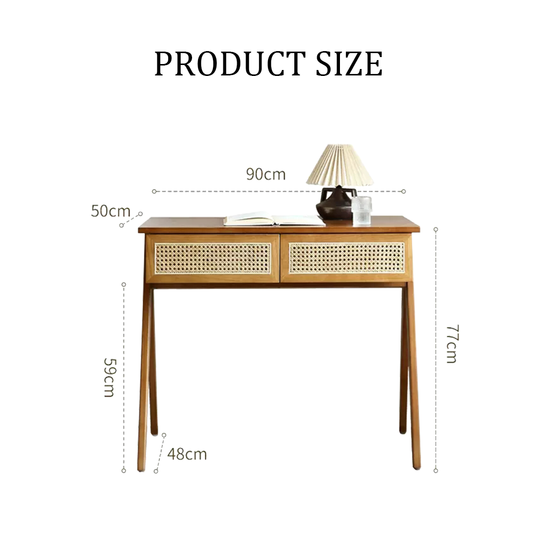 Babara Office Desk, Wood-Weilai Concept-Weilai Concept