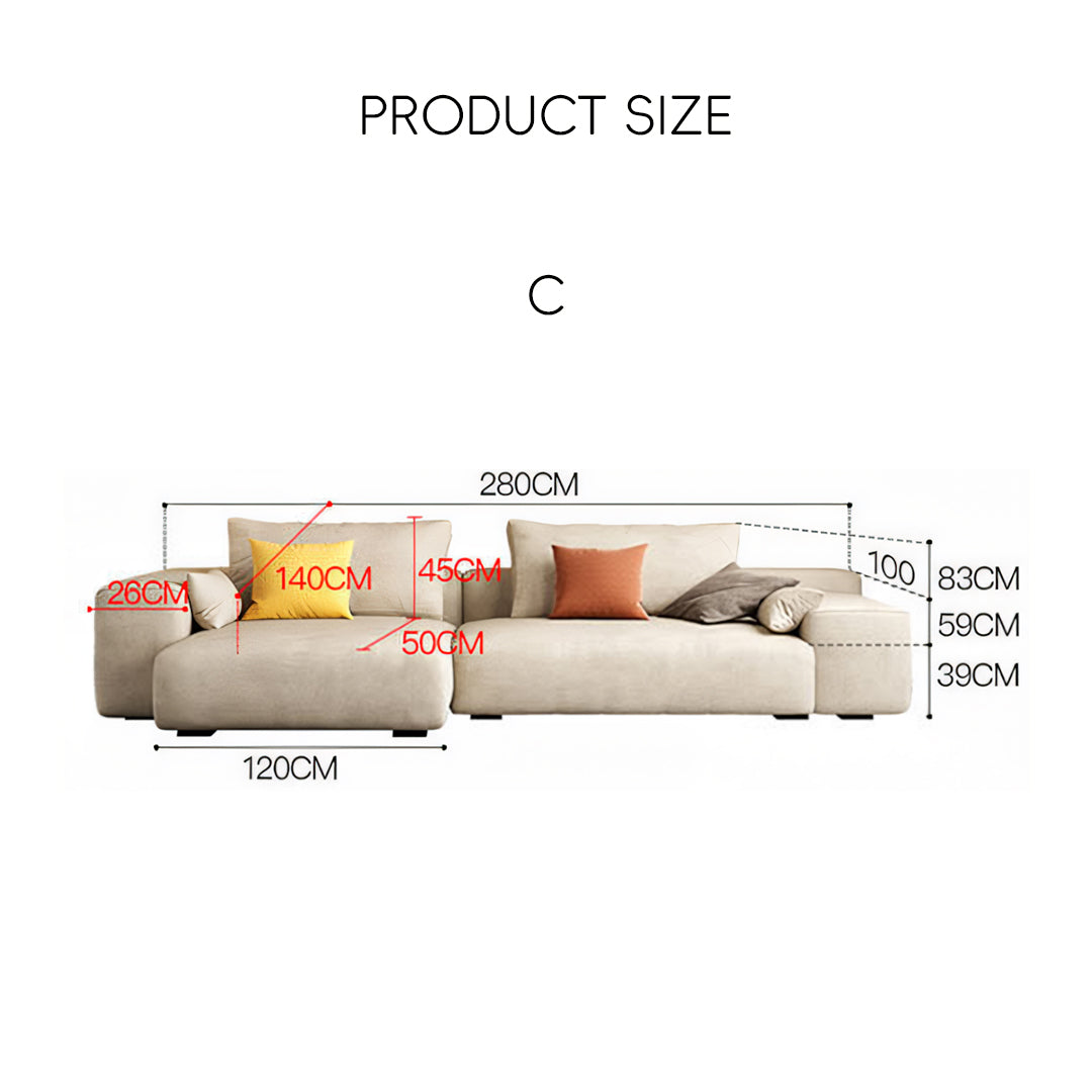 R87 Calvin Two Seater Corner Sofa, Leathaire-Weilai Concept-Weilai Concept