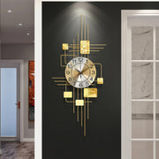 Park Art Deco Wall Clock, Silent Clock, Vertical, Gold-Weilai-Weilai Concept