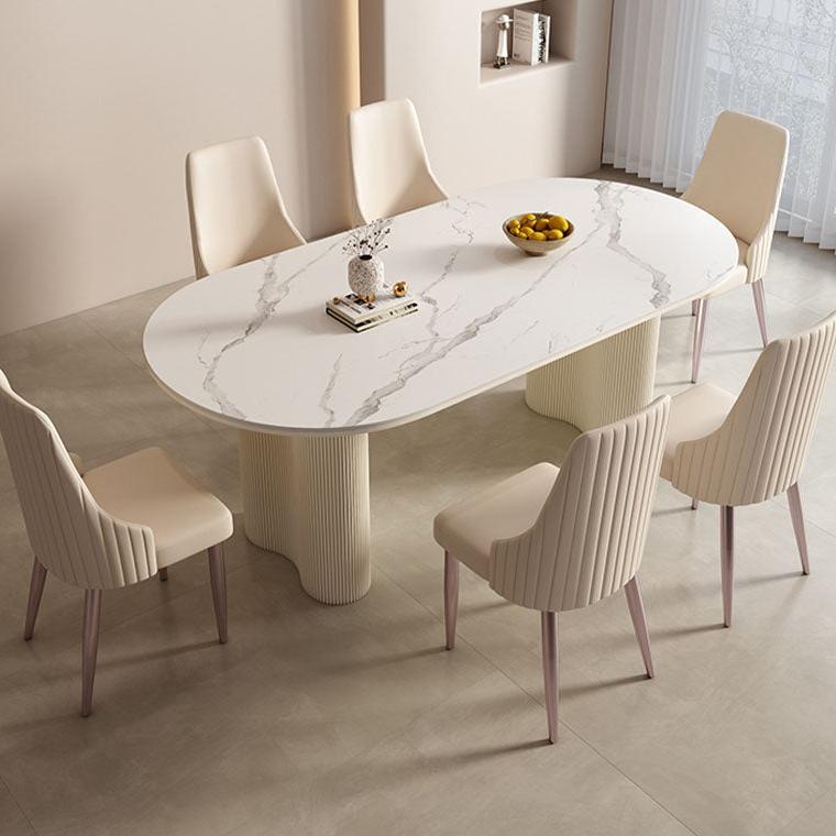 Peru Oval Dining Table, White-Weilai concept-Weilai Concept