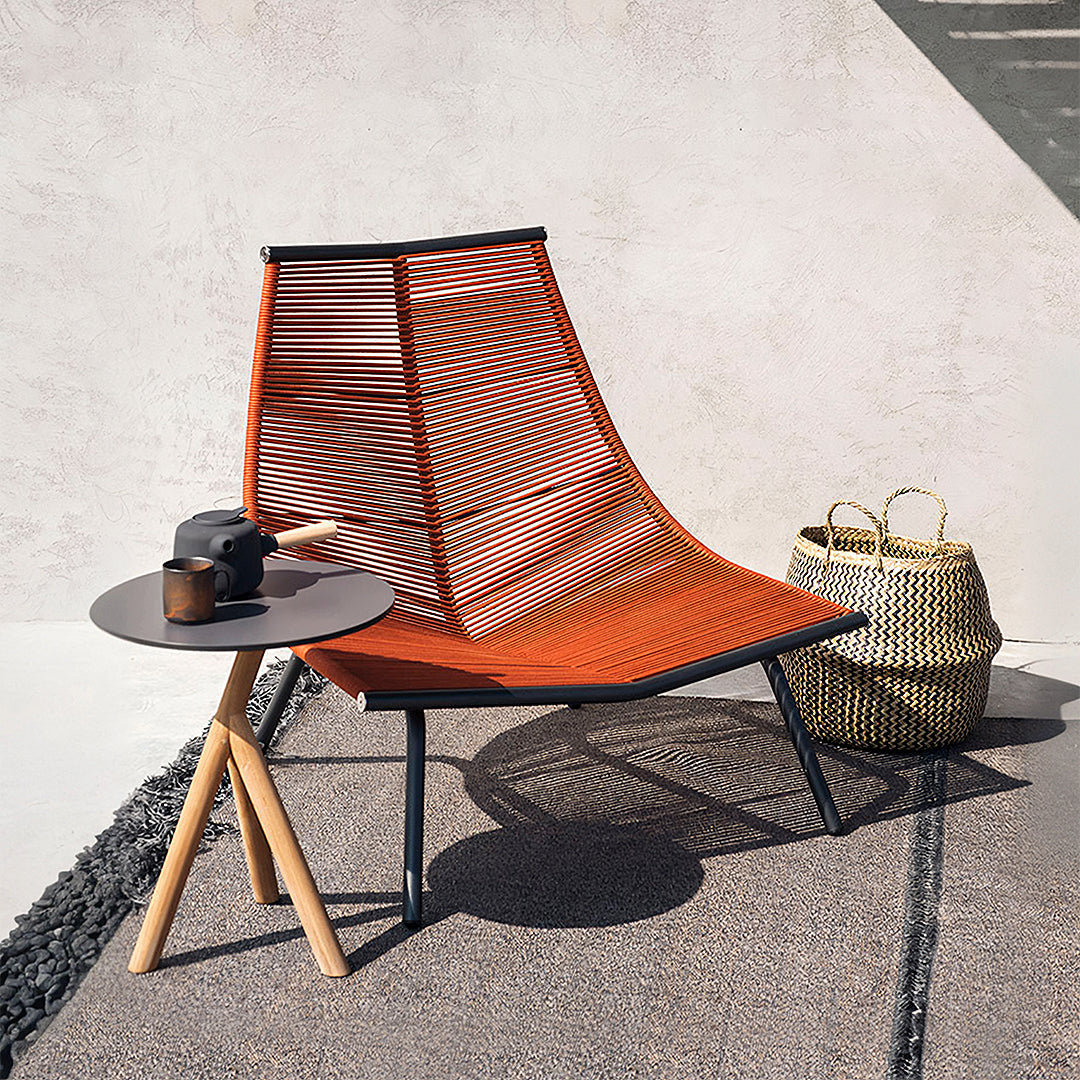 Iqbal Outdoor Lounge Chair With Footstool
