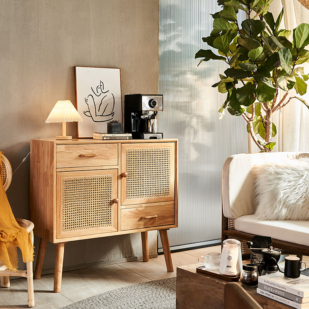 Madeline Rattan Sideboard, Small-Weilai Concept-Weilai Concept