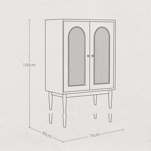 Neema Sideboard, Side Cabinet, Black & Rattan-Weilai Concept-Weilai Concept