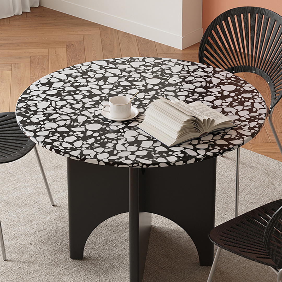 Oighrig Terrazzo Round Dining Table-Weilai Concept-Weilai Concept
