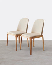 A Set of 2 Sienna Dining Chairs, White
