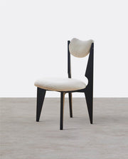Molan Dining Chair, White Boucle