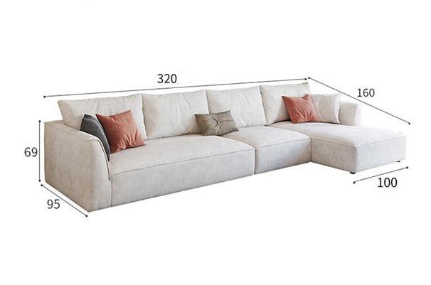 R77 Dexter Three Seater Sofa, Modular Sofa, Leathaire-Weilai Concept-Three Seater Corner 320cm-White-Weilai Concept