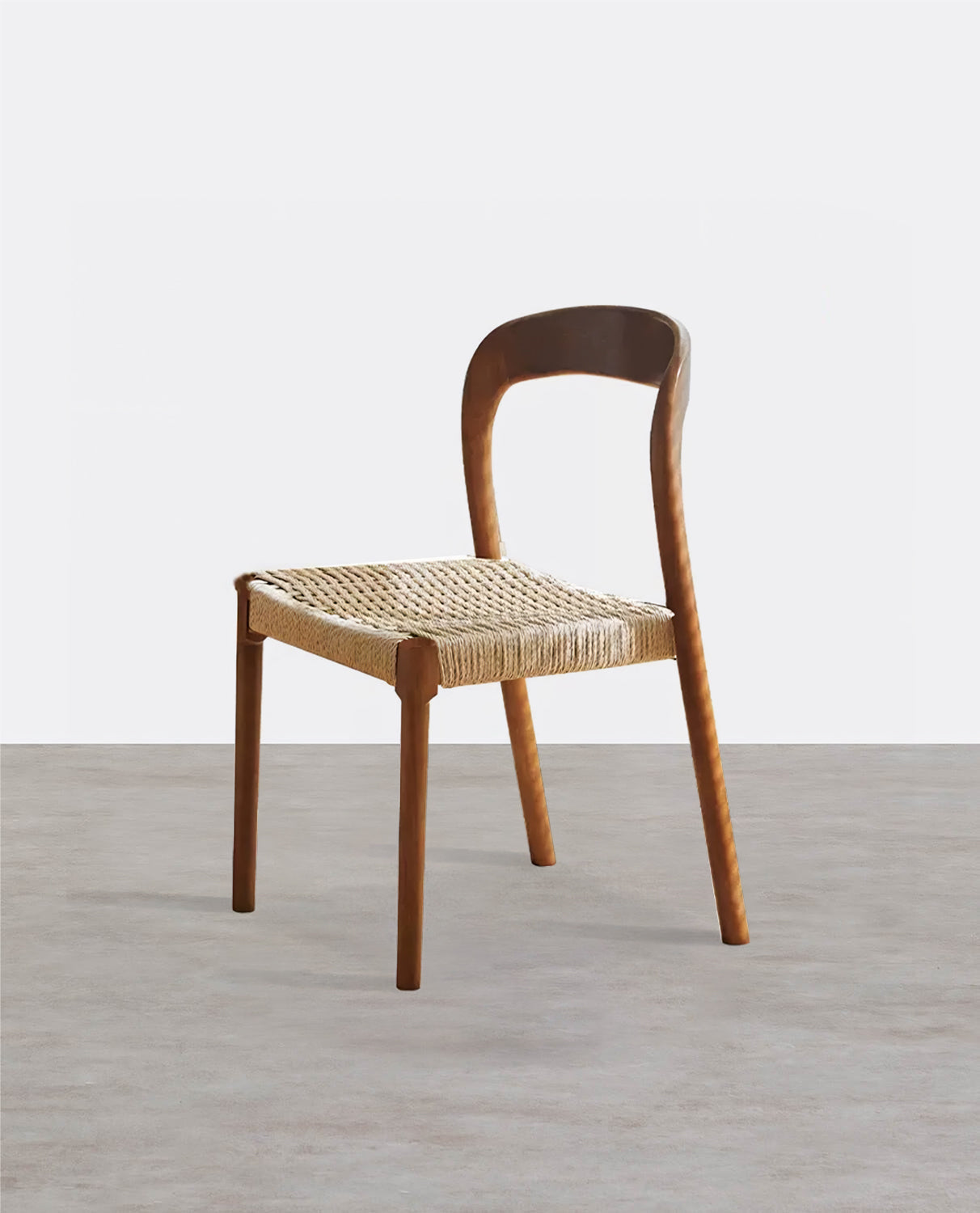 Bonnie Dining Chair, Rattan & Solid Wood