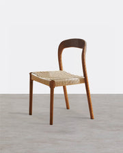Bonnie Dining Chair, Rattan & Solid Wood