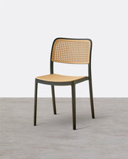 Ann Rattan Style Dining Chair, Plastic
