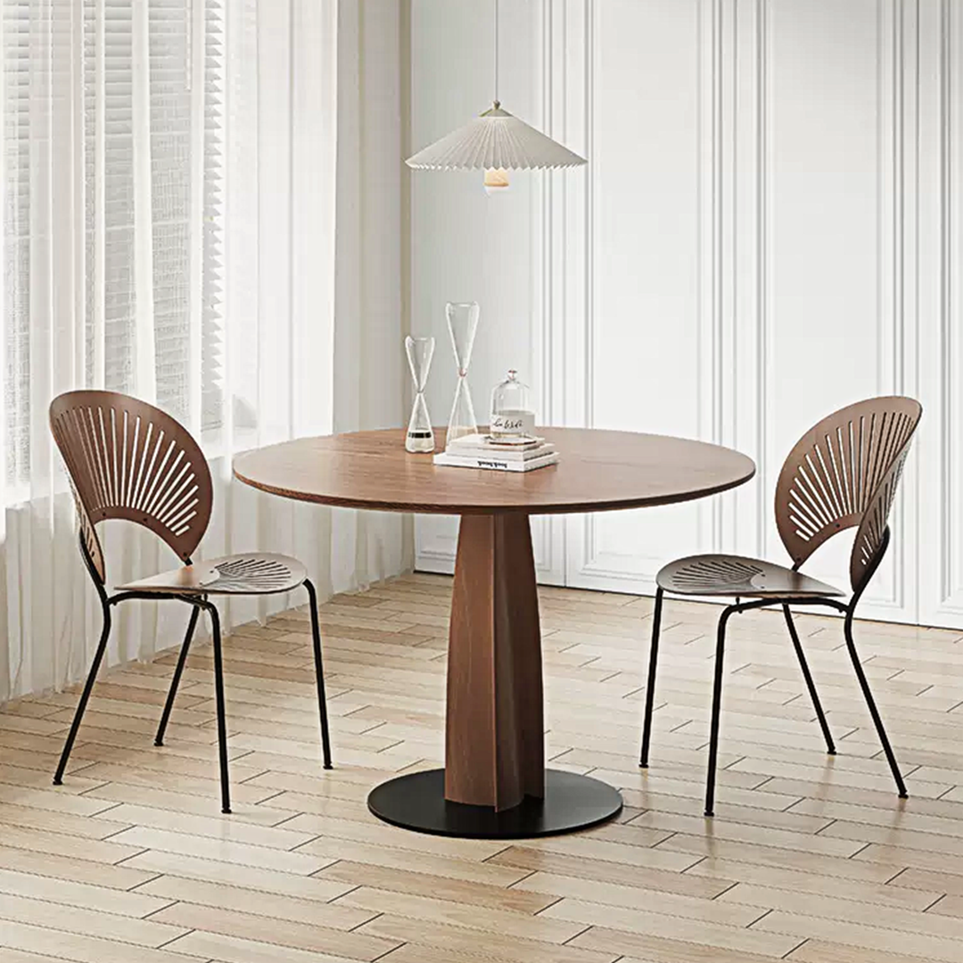 Seraphina Round Dining Table, Solid Wood-Weilai Concept-Weilai Concept