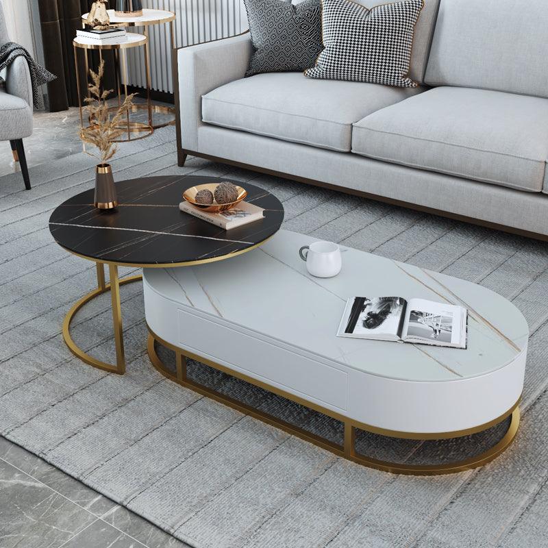 Hagy Nesting Coffee Table Set, Sintered Stone-Weilai Concept-Coffee Table 4-Weilai Concept