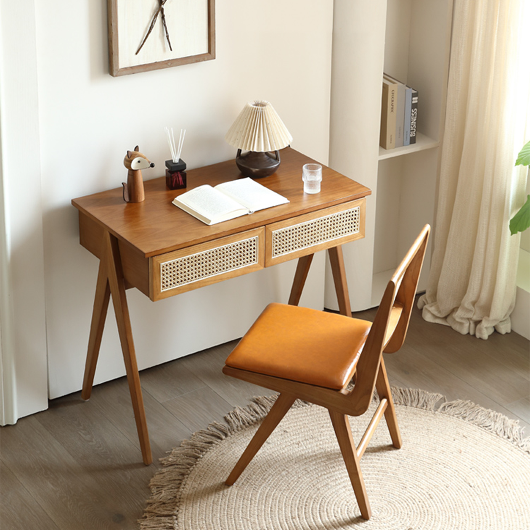 Babara Office Desk, Wood-Weilai Concept-Weilai Concept