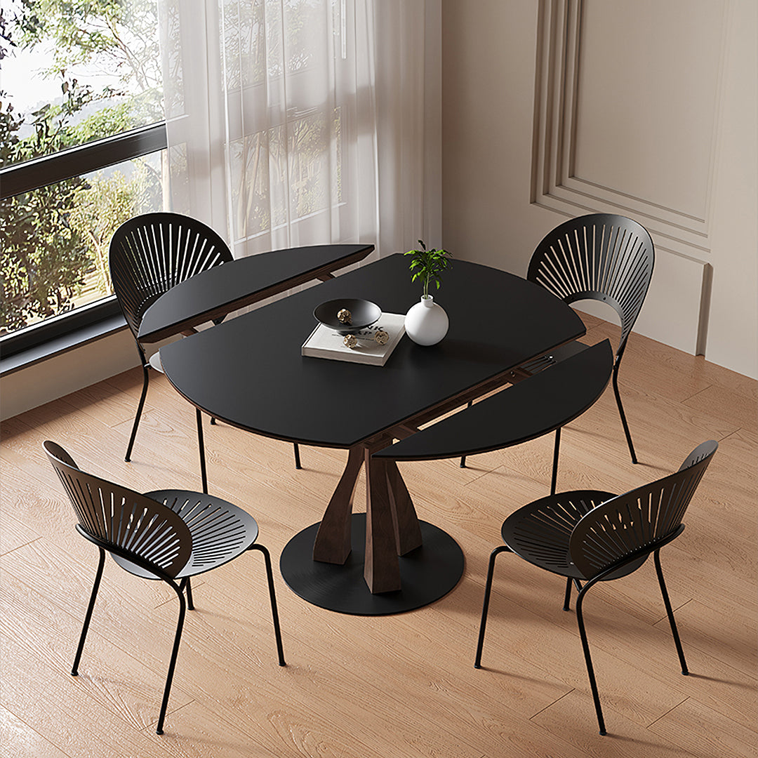 Caruso Round Extending Dining Table, Sintered Stone, White