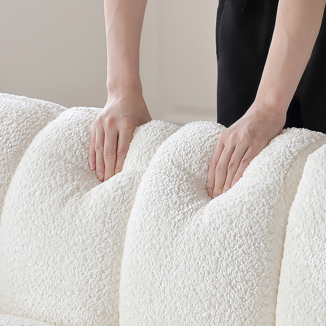 Oxley Pumpkin Single Seater Sofa, Armchair, White-Weilai Concept-Weilai Concept