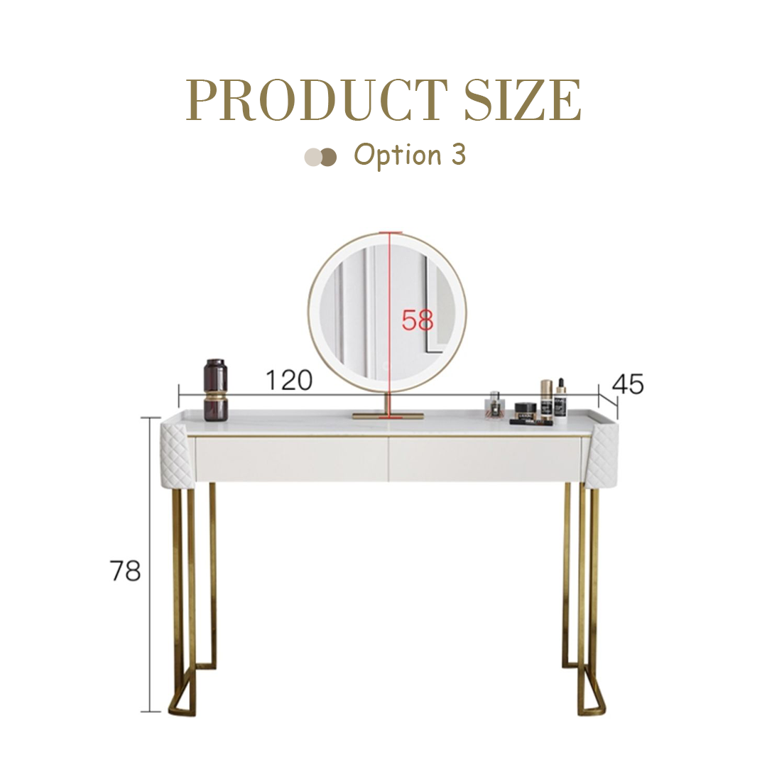 Joshua Dressing Table, White-Weilai Concept-Option 3-Weilai Concept