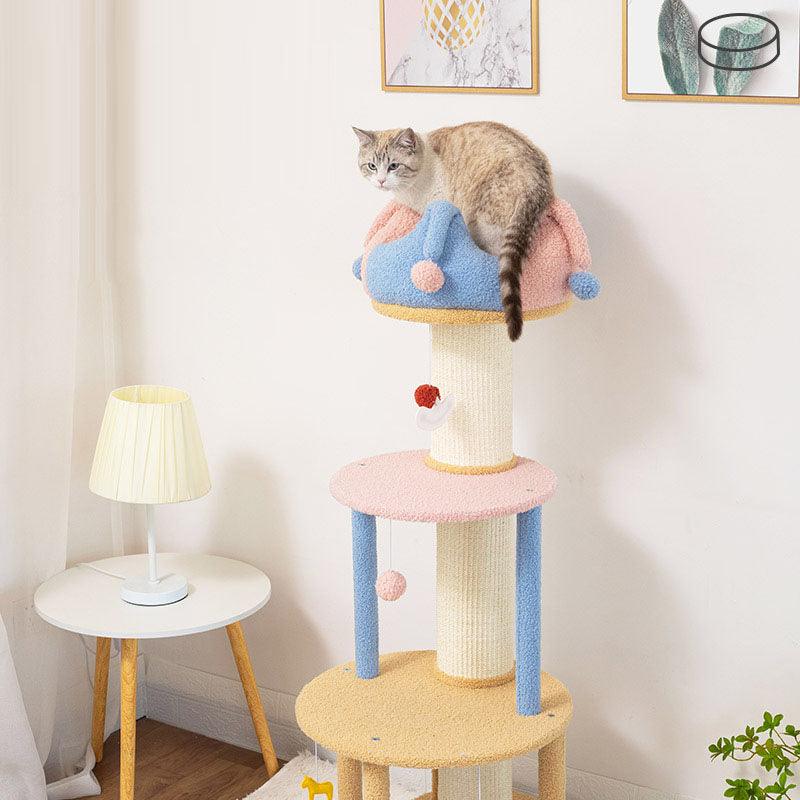 Lori Cat Climber, Cat Tree, Coral Fleece-Weilai Concept-Weilai Concept
