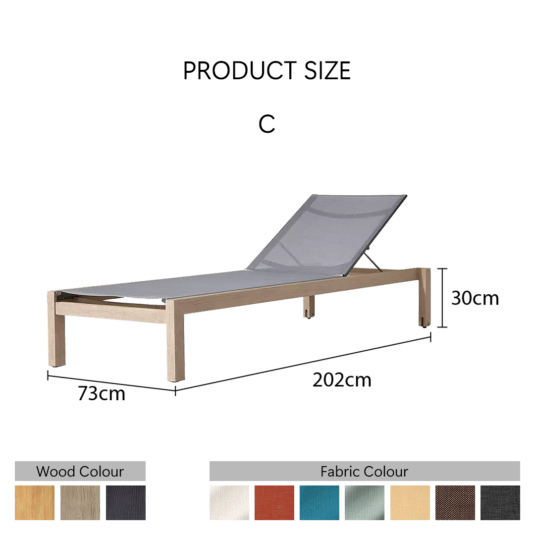 Marina Reclining Outdoor Sun Lounger, Daybed-Weilai Concept-Style C-Weilai Concept