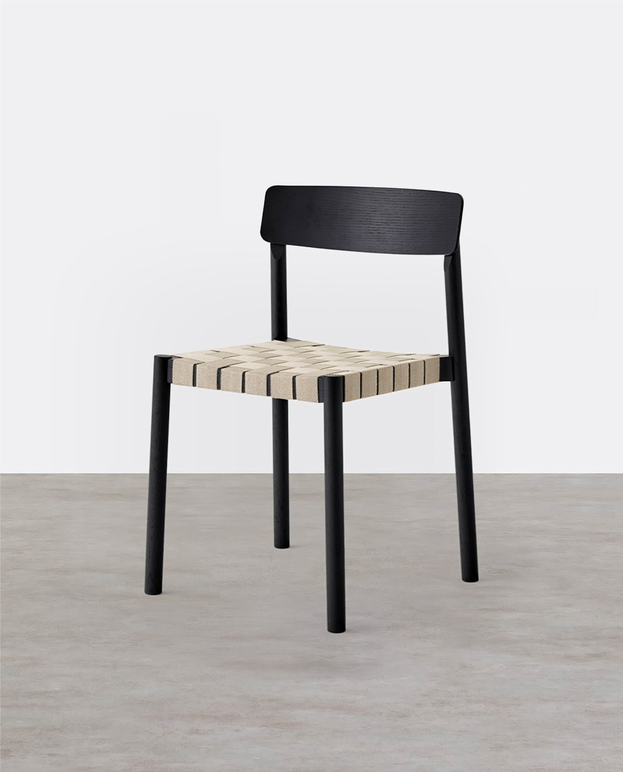Eden Dining Chair, Black, Solid Wood & Linen