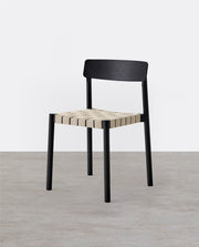 Eden Dining Chair, Black, Solid Wood & Linen