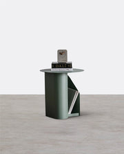 M39 Green Side Table With Side Storage