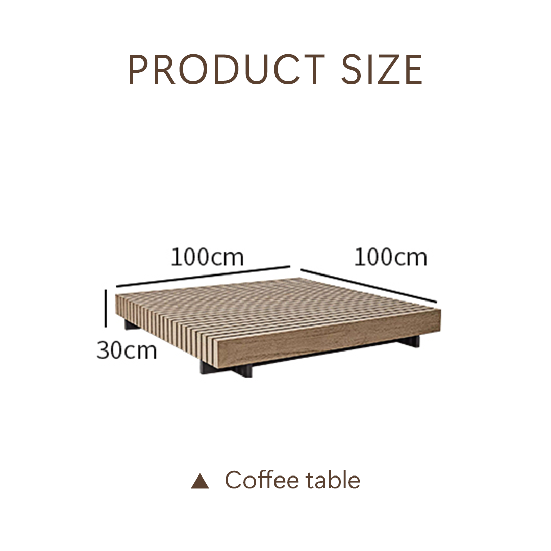 Delisia Tranquil Outdoor Garden Sofa Set-Sofas-Weilai Concept-Coffee Table 100x100cm-Weilai Concept