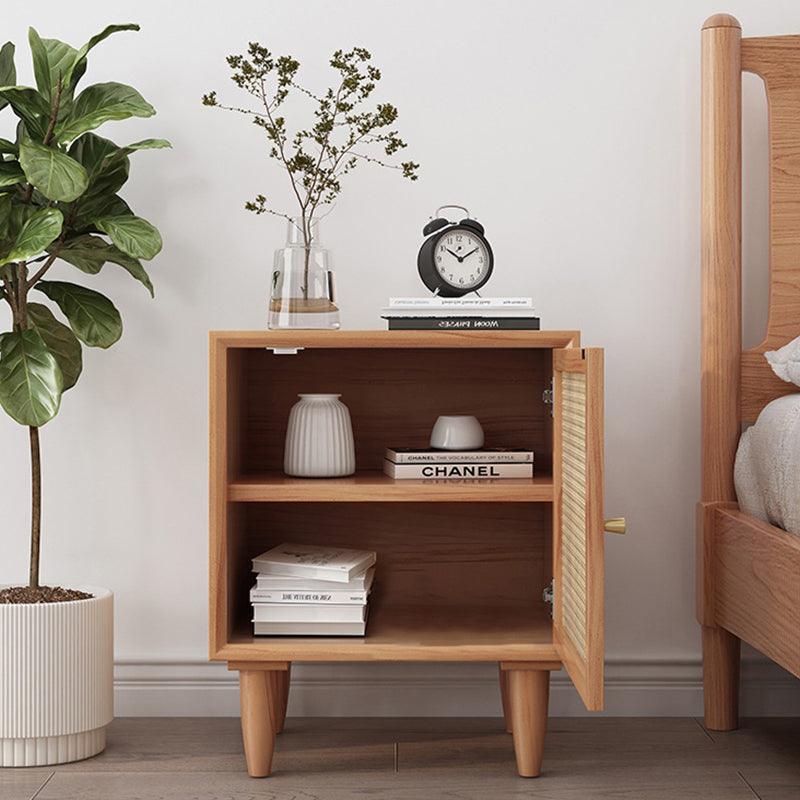 Tableau Rattan Bedside Table, Solid Wood-Weilai Concept-Weilai Concept