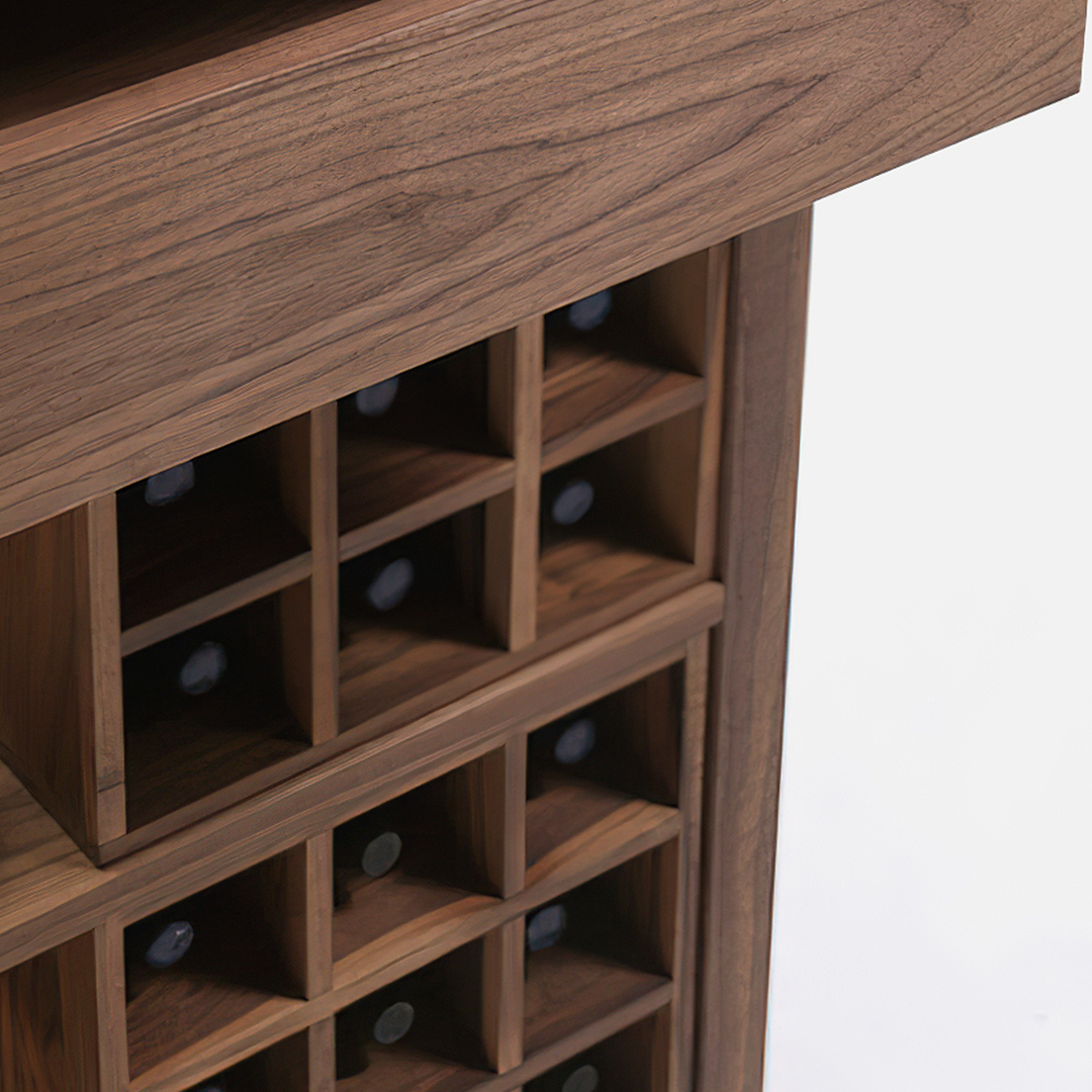 Grace Wine Cabinet, Solid Wood-Weilai Concept-Weilai Concept