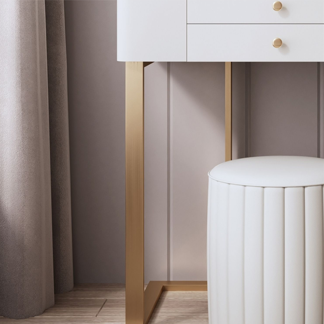 Lakin Dressing Table, White-Weilai Concept-Weilai Concept