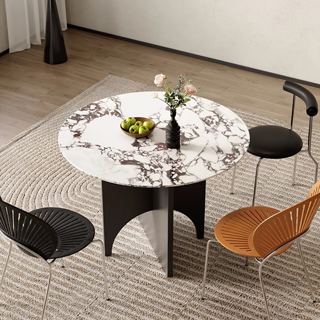 Oighrig Terrazzo Round Dining Table-Weilai Concept-Weilai Concept