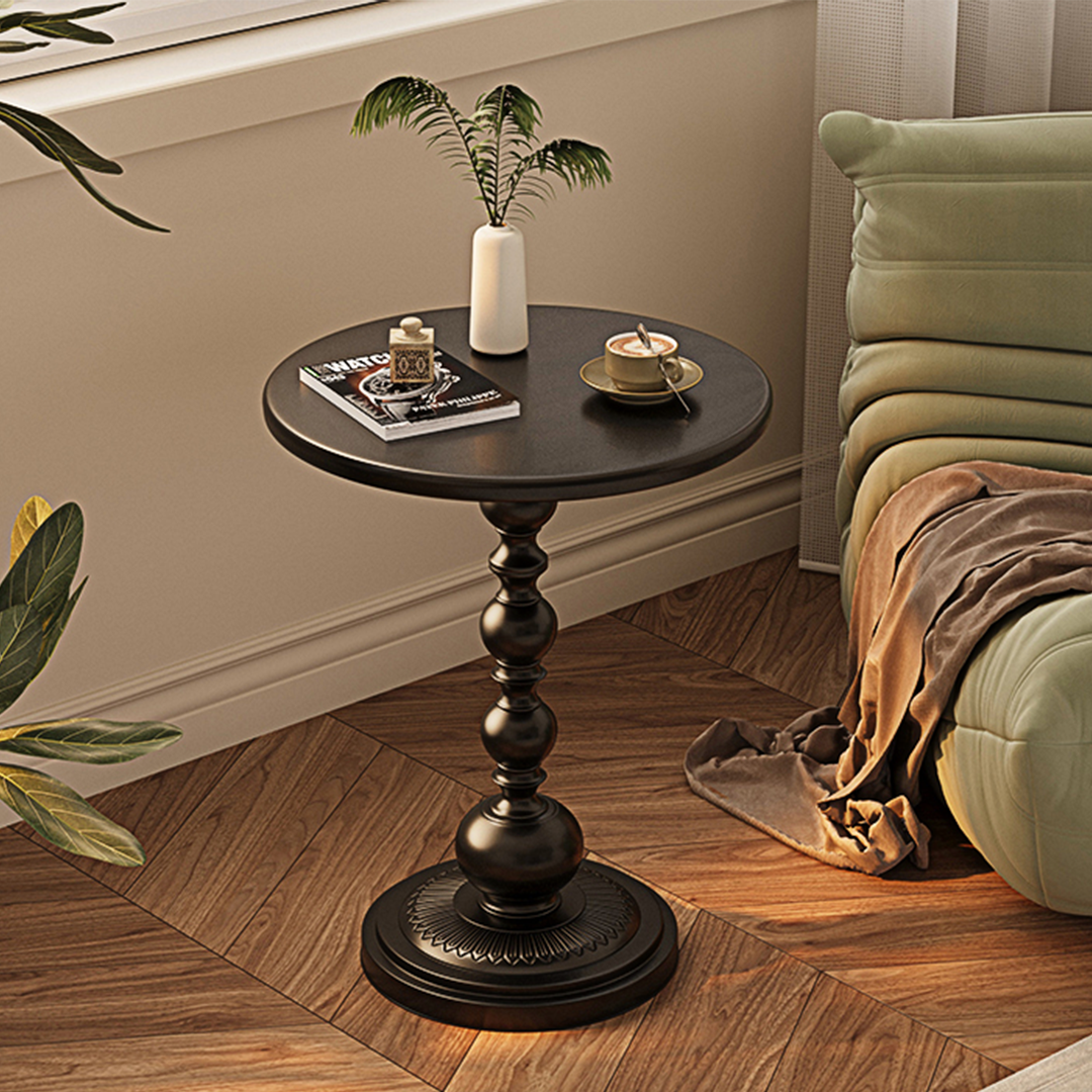 Xanthe Small Round Side Table, Black or White-Weilai Concept-Weilai Concept