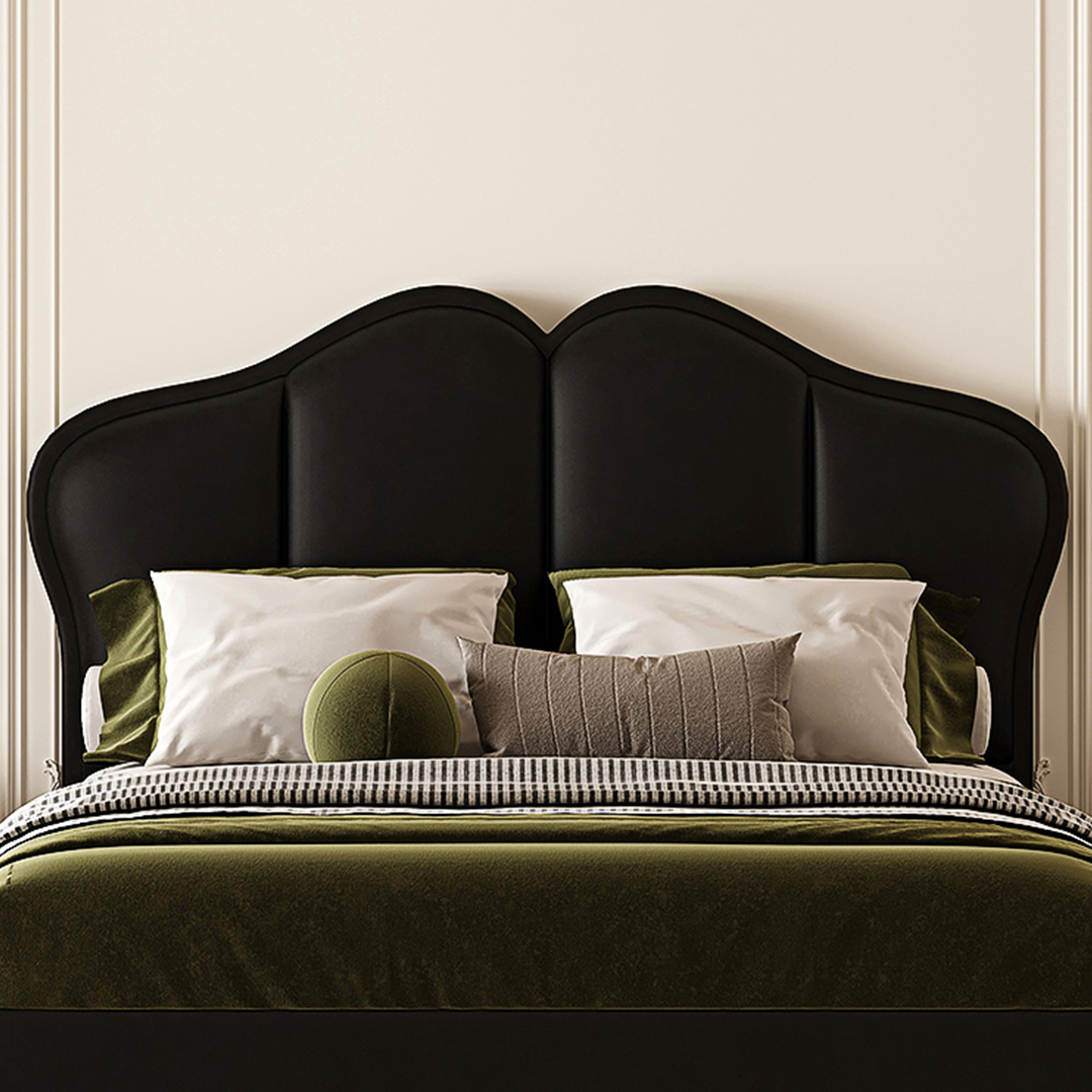 Zephyr Leather Double Bed-Weilai Concept-Weilai Concept