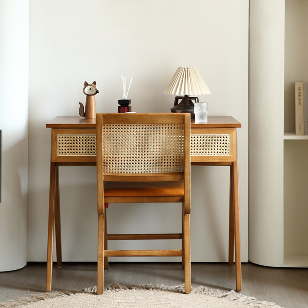 Babara Office Desk, Wood-Weilai Concept-Weilai Concept