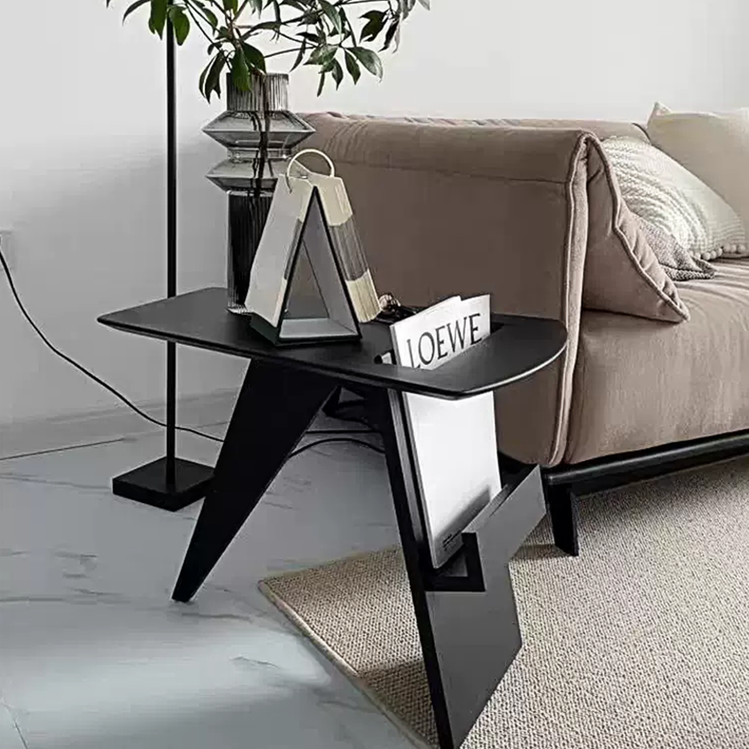 Pallas Side Table, With Magazine Rack-Weilai Concept-Weilai Concept