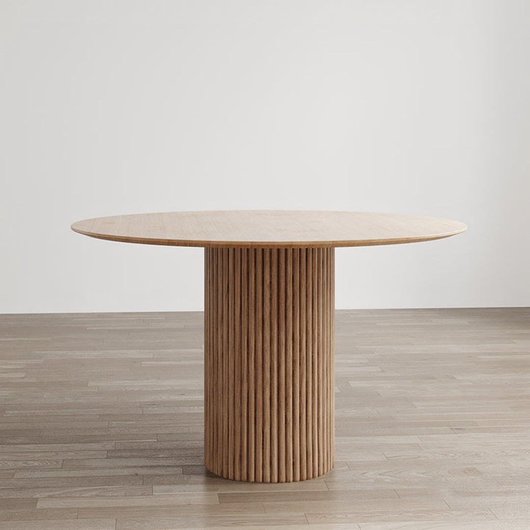 Ivar Round Dining Table, Oak Or  Walnut