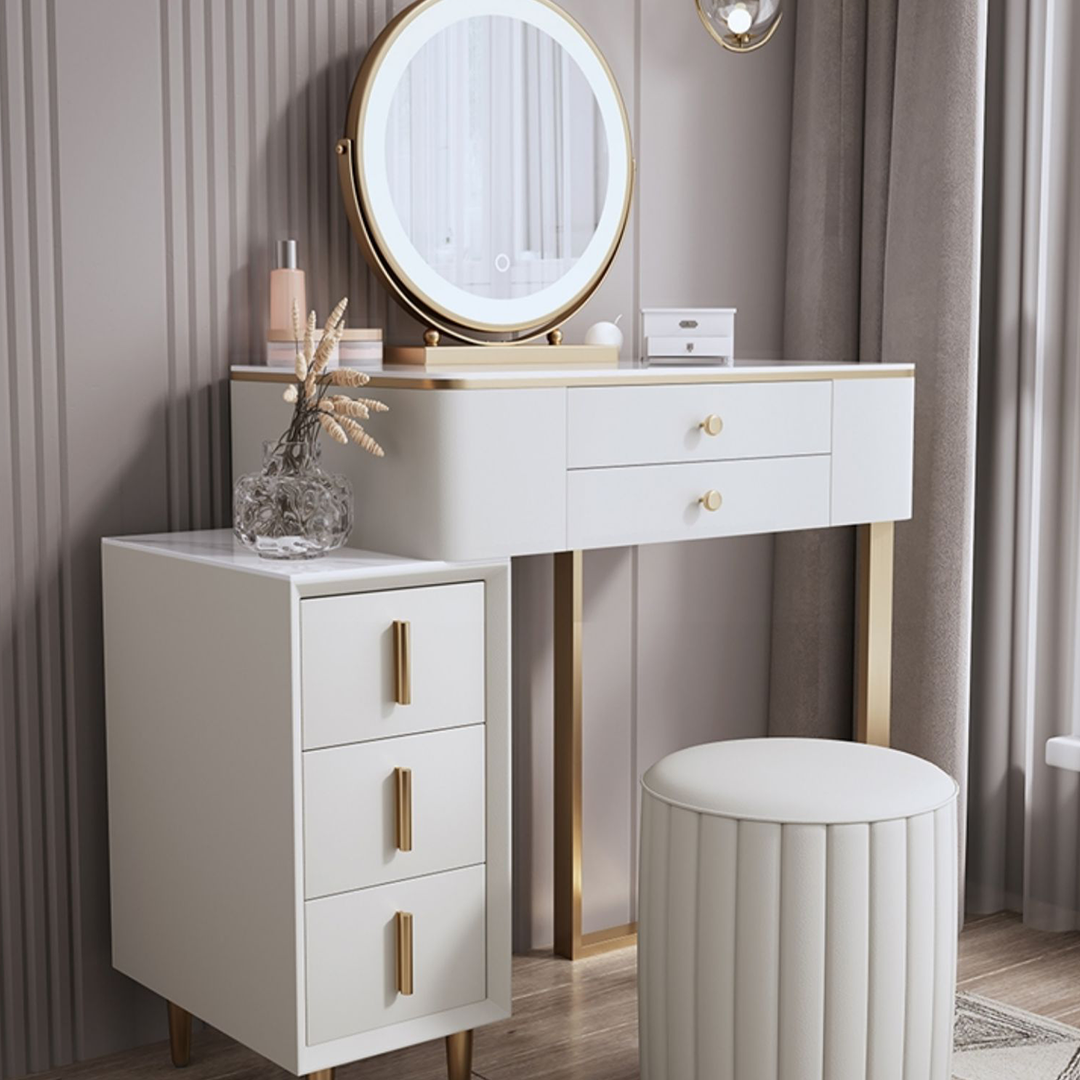 Lakin Dressing Table, White-Weilai Concept-Weilai Concept