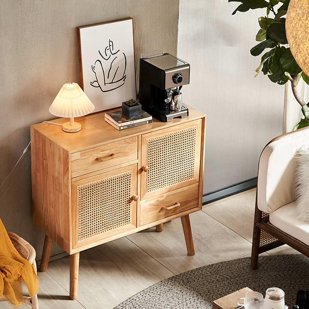 Madeline Rattan Sideboard, Small-Weilai Concept-Weilai Concept