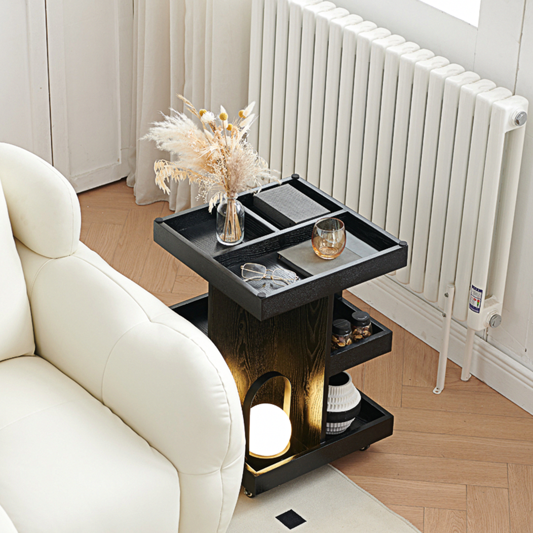 Cassandra Narrow Side Table, Black-Weilai Concept-Weilai Concept