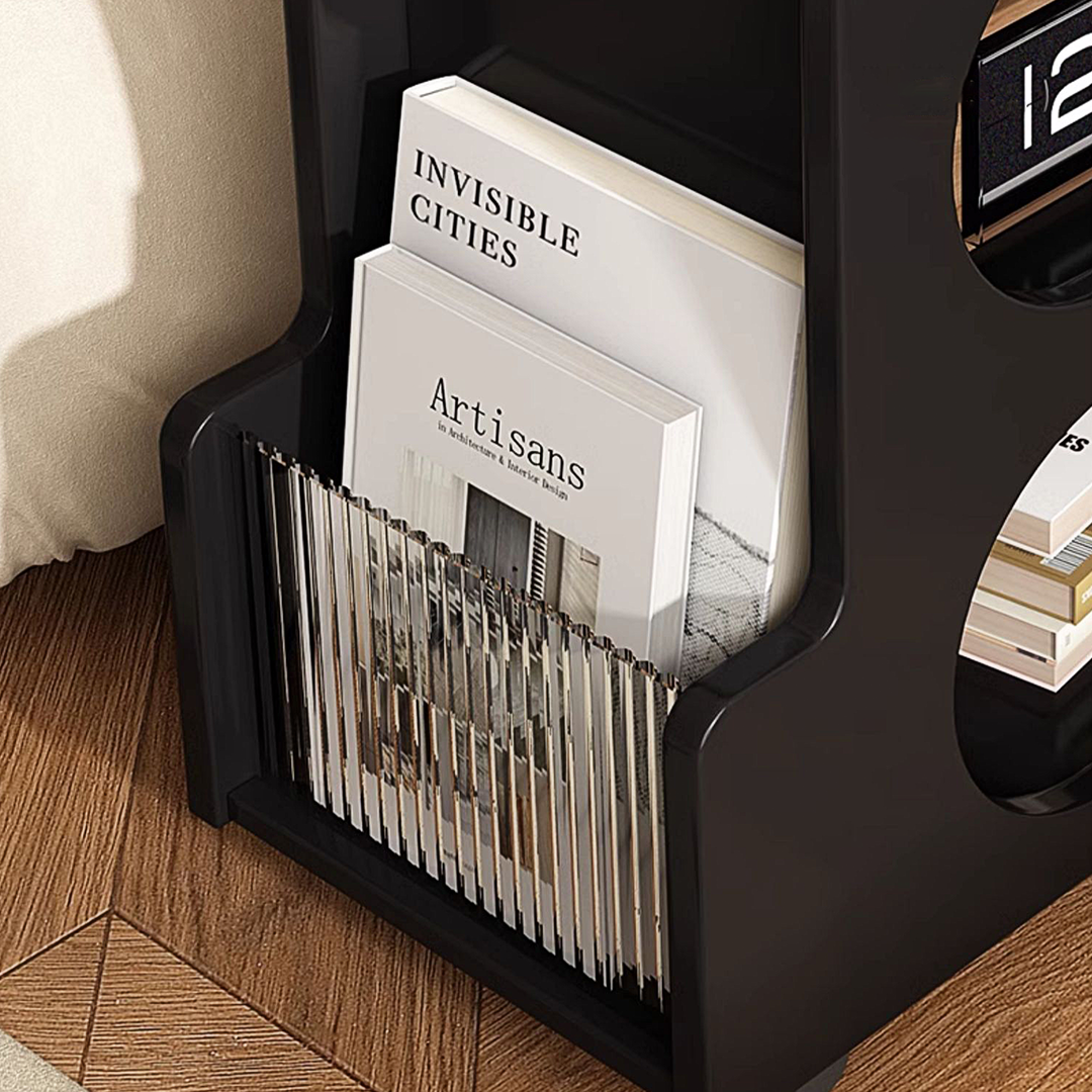 Thaddeus Trolley Style Side Table, Wood-Weilai Concept-Weilai Concept