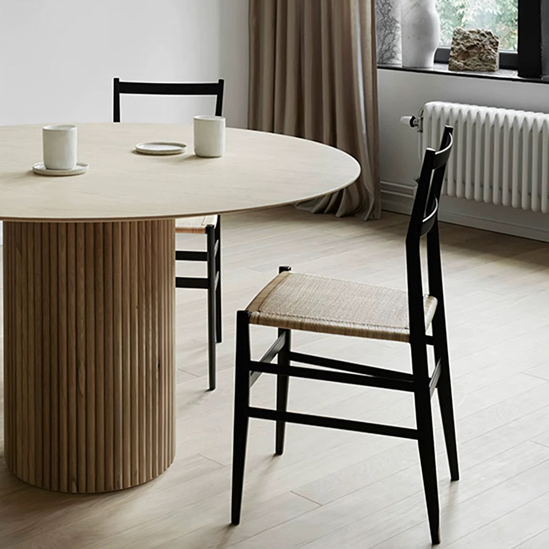 Ivar Round Dining Table, Oak Or  Walnut