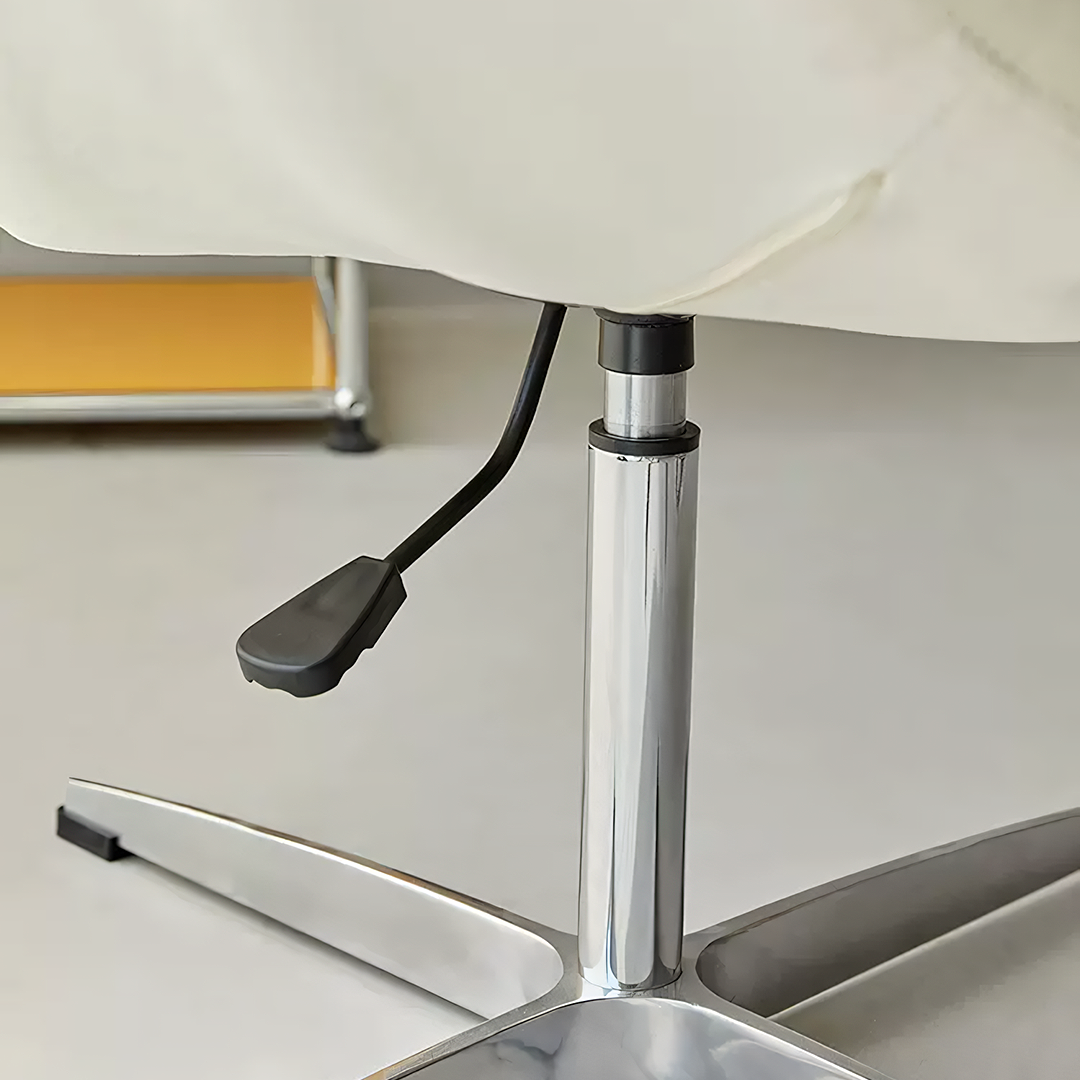 Tane Swivel Office Chair, Cream Flannelette-Weilai Concept-Weilai Concept