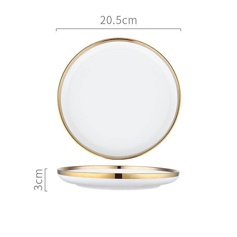 8 Pieces Dinner Set, Pink Or White-Weilai Concept-Weilai Concept
