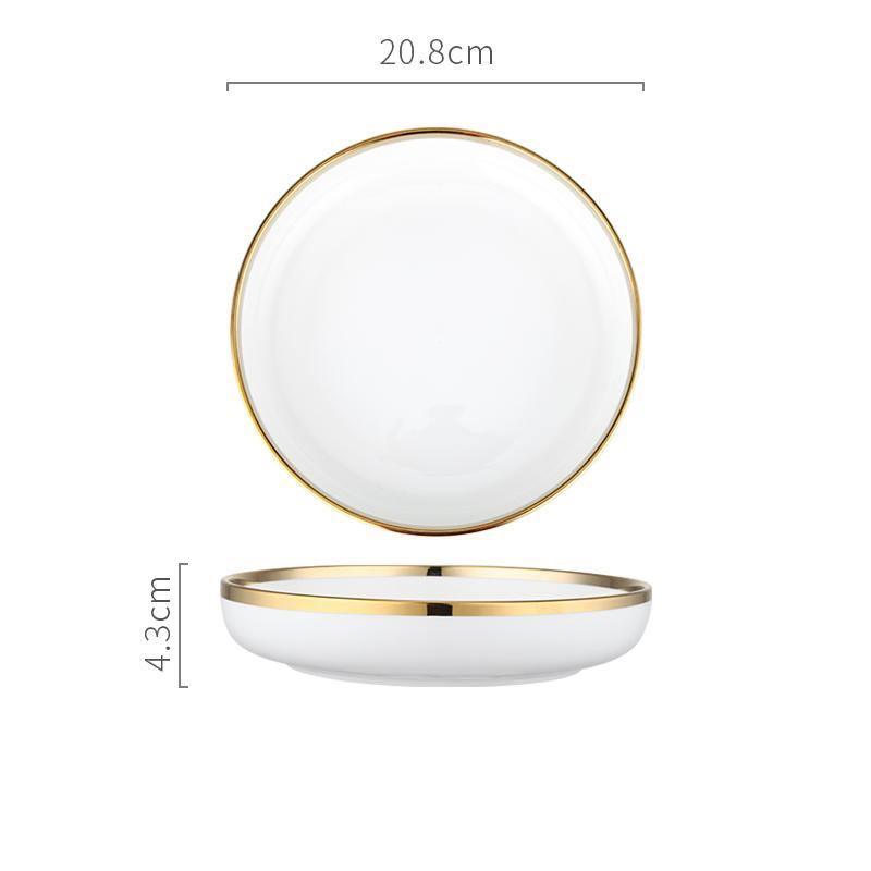 8 Pieces Dinner Set, Pink Or White-Weilai Concept-Weilai Concept
