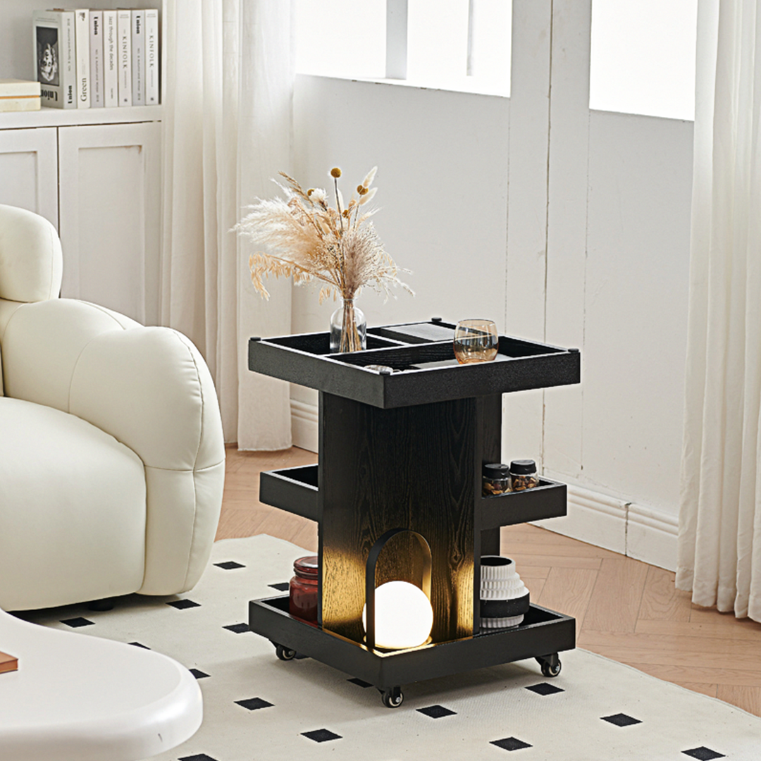 Cassandra Narrow Side Table, Black-Weilai Concept-Weilai Concept