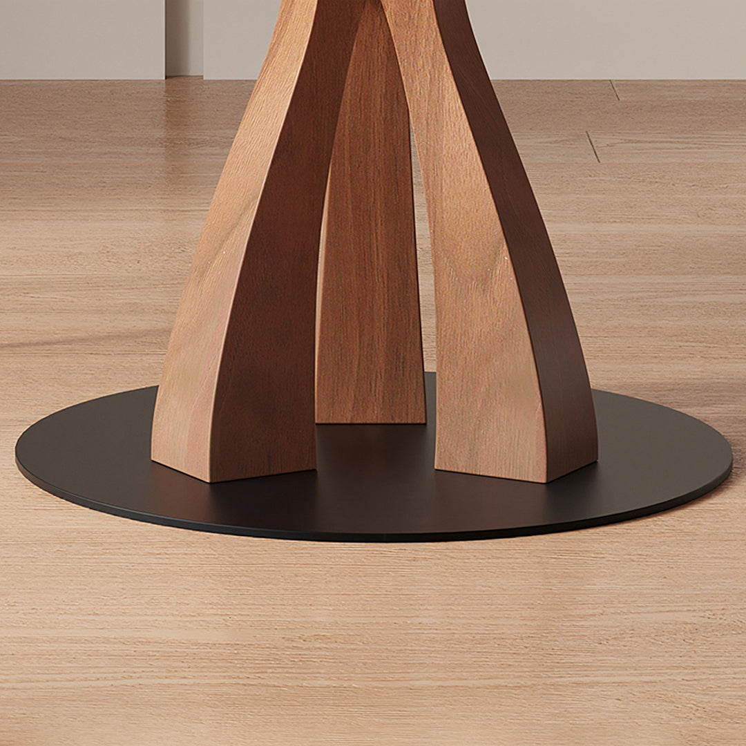 Caruso Round Extending Dining Table, Sintered Stone, White