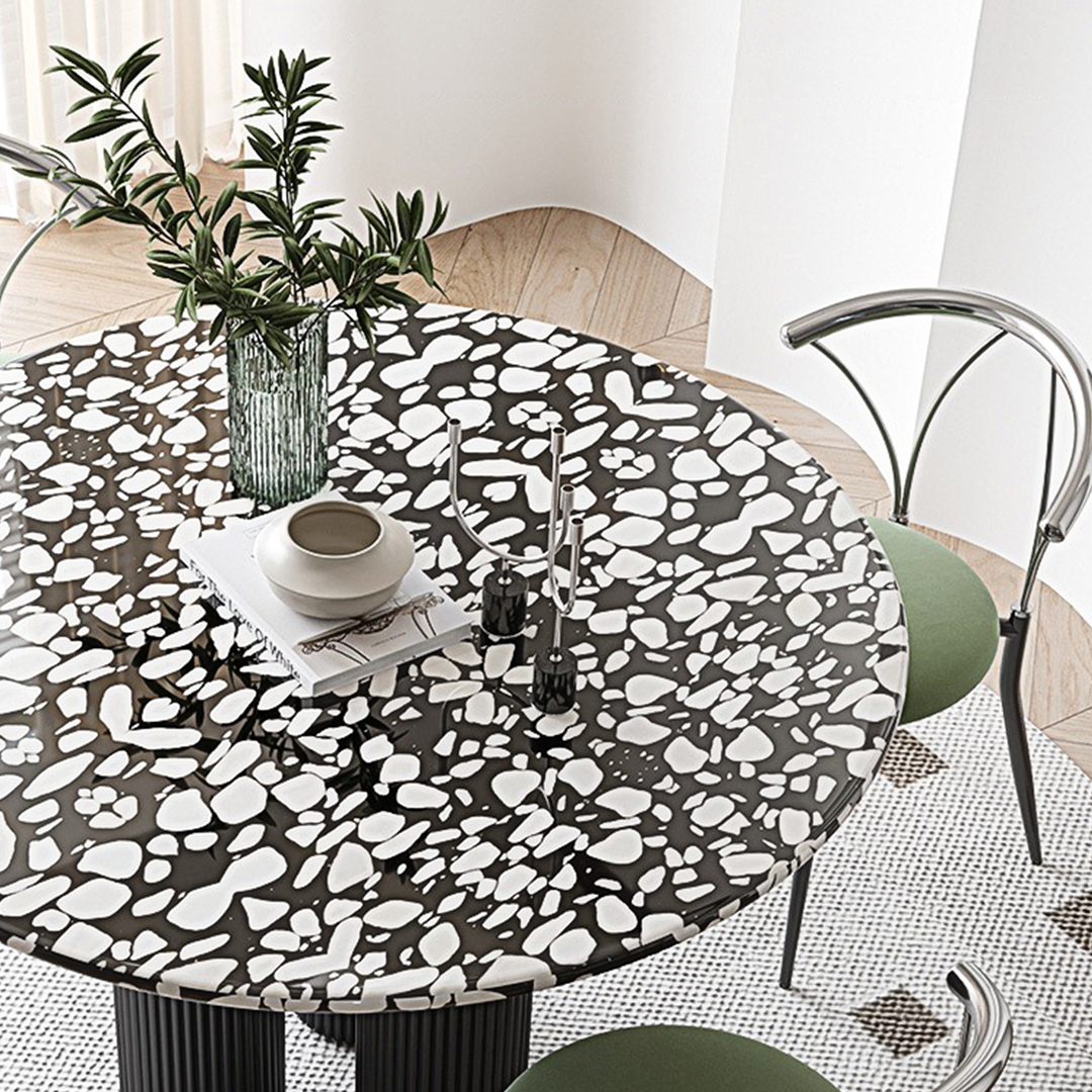 Martinez Small Round Dining Table, Marble-Weilai Concept-Weilai Concept