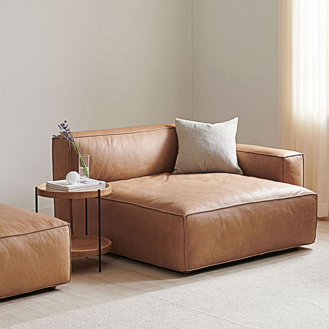 Lucian Four Seater Coner Sofa, Modular Sofa, Real Leather-Weilai Concept-Weilai Concept