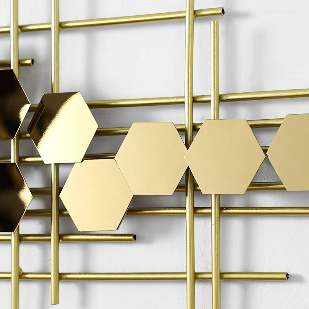 Clark Art Deco Wall Clock, Silent Clock, Gold-Weilai-Weilai Concept