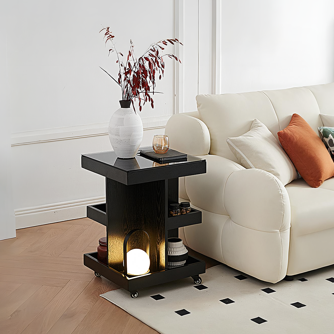 Cassandra Narrow Side Table, Black-Weilai Concept-Weilai Concept